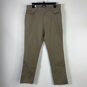 Linksoul Mens Crosby Golf Pants Oak Pockets Flat Front Stretch 32S New $130